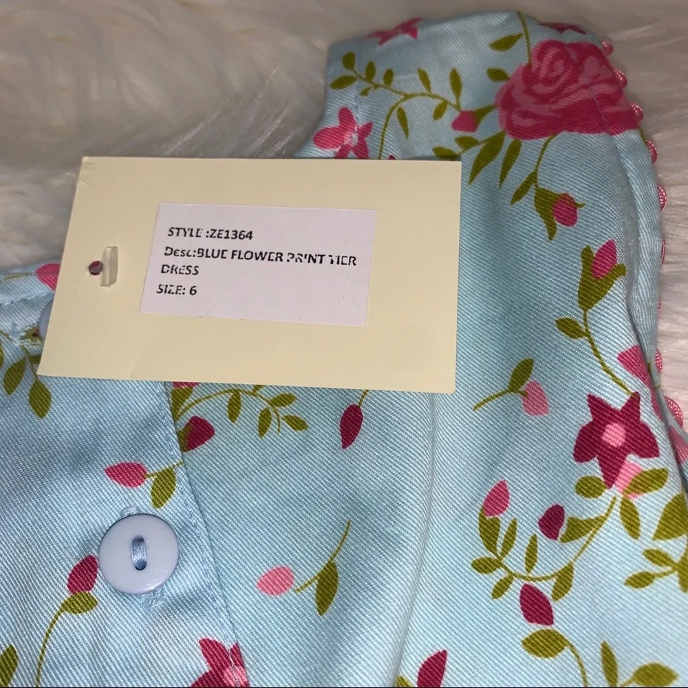 Floral ruffle dress - size 6
